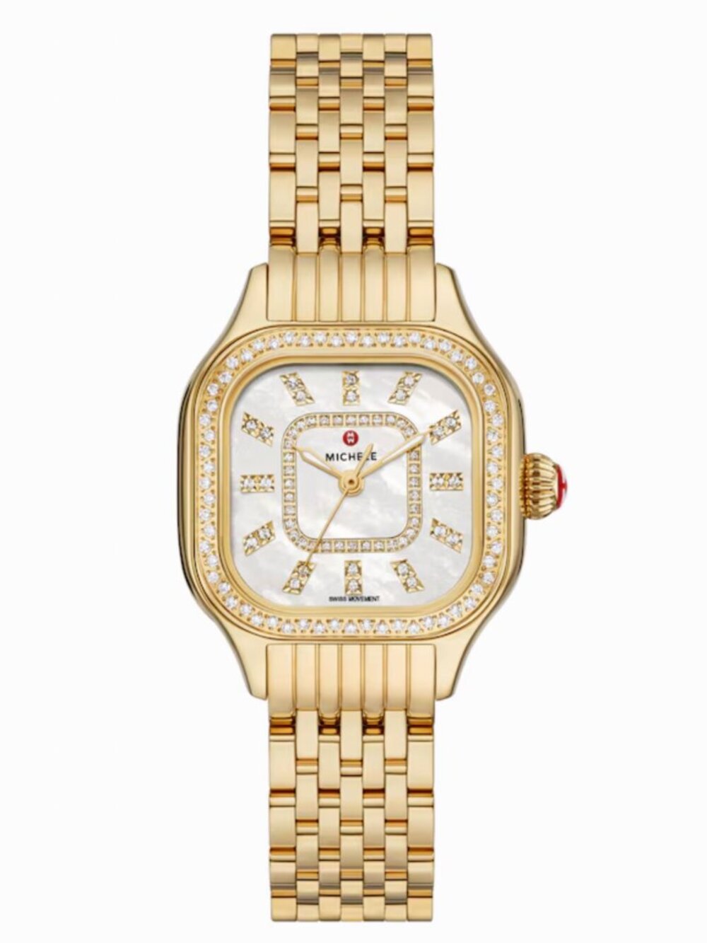 Michele Meggie Diamond Gold MOP Dial MWW33B000003 Ladies 29mm Watch